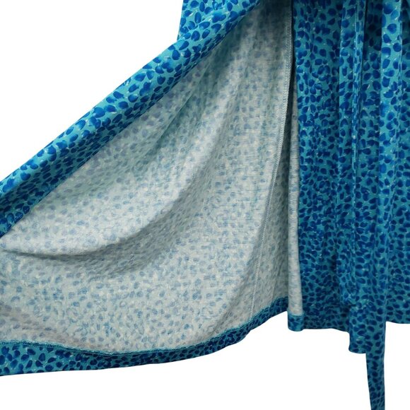 Diane von Furstenberg Julian Two Teal Blue Dot Wrap Dress Career Work Classic 6 - Picture 9 of 14